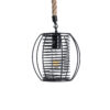 LEDTM® ORVAL 01689 Μοντέρνο Κρεμαστό Φωτιστικό Οροφής με Ντουί 1 x E27 AC 220-240V IP20 - Μαύρο & Μπεζ - Μ20 x Π20 x Υ20cm - Image 5