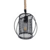 LEDTM® ORVAL 01689 Μοντέρνο Κρεμαστό Φωτιστικό Οροφής με Ντουί 1 x E27 AC 220-240V IP20 - Μαύρο & Μπεζ - Μ20 x Π20 x Υ20cm - Image 6