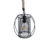 LEDTM® ORVAL 01689 Μοντέρνο Κρεμαστό Φωτιστικό Οροφής με Ντουί 1 x E27 AC 220-240V IP20 - Μαύρο & Μπεζ - Μ20 x Π20 x Υ20cm - Image 7