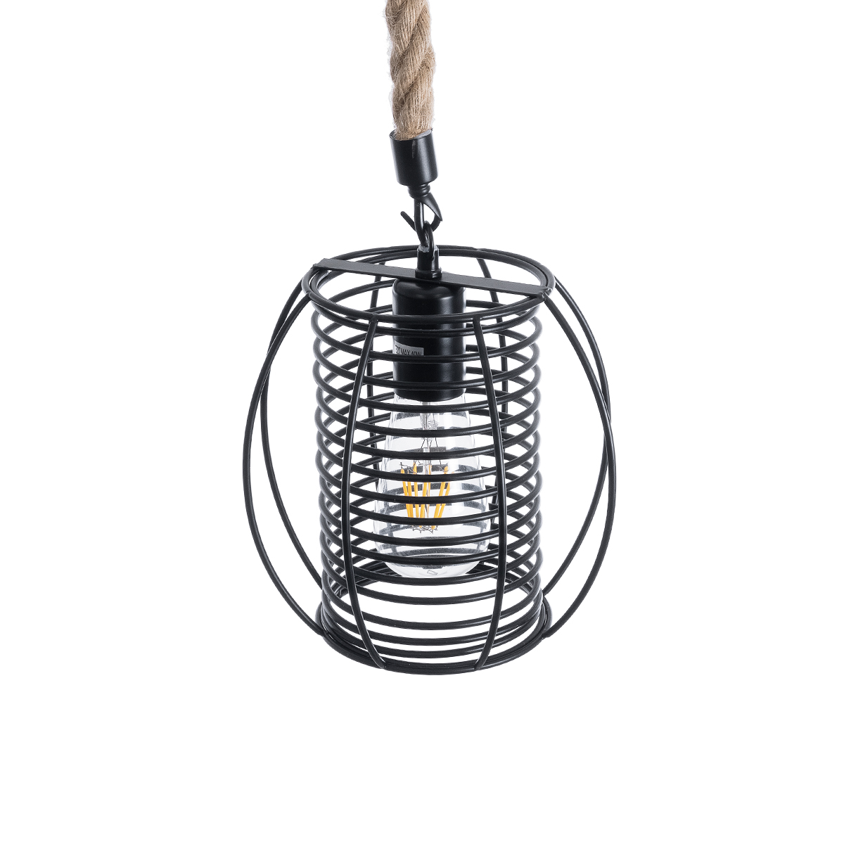 LEDTM® ORVAL 01689 Μοντέρνο Κρεμαστό Φωτιστικό Οροφής με Ντουί 1 x E27 AC 220-240V IP20 - Μαύρο & Μπεζ - Μ20 x Π20 x Υ20cm - Image 7