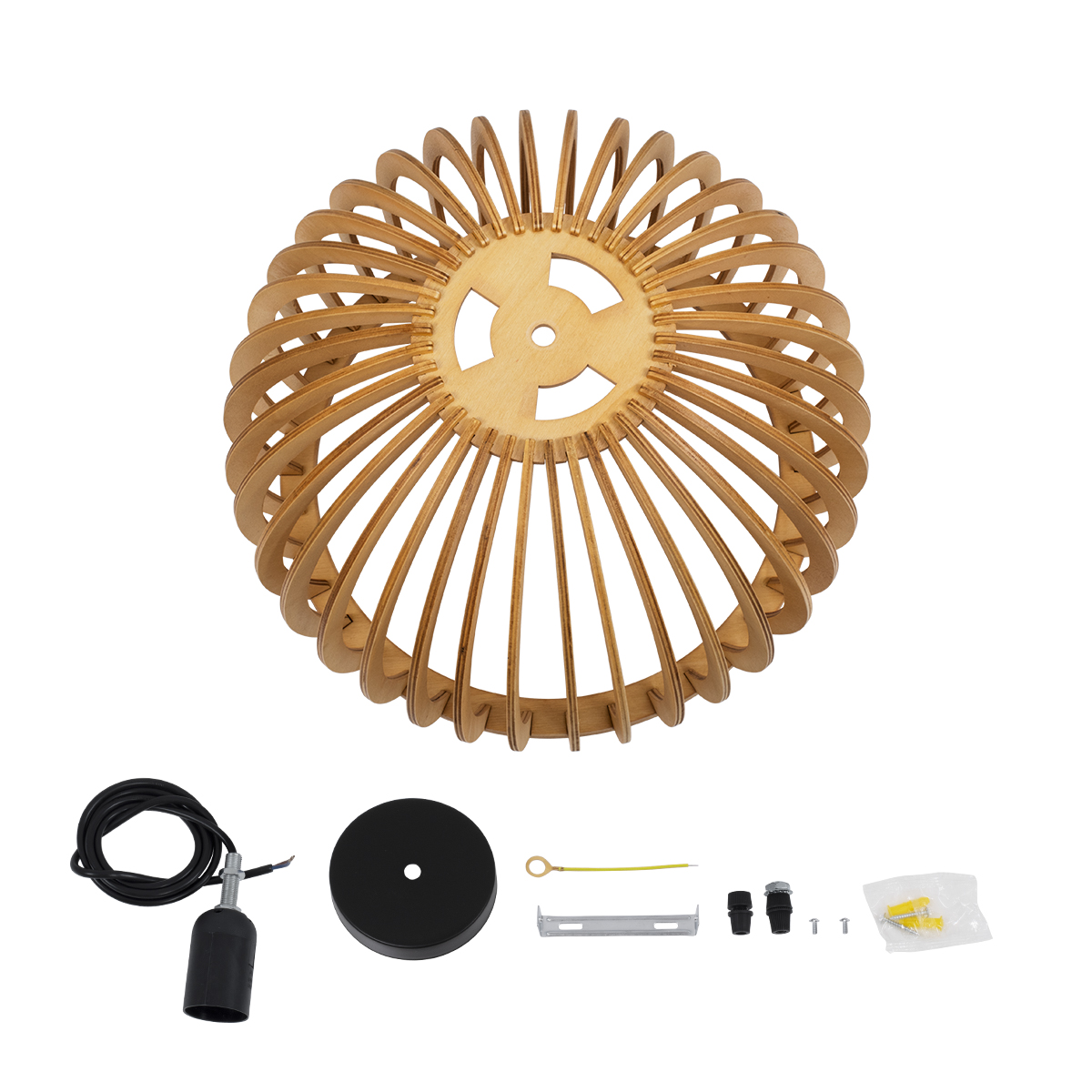 LEDTM® SCANDINAVIA 01698 Boho Κρεμαστό Φωτιστικό Οροφής με Ντουί 1 x E27 AC 220-240V IP20 - Μπεζ - Μ33 x Π33 x Υ20cm - Image 11