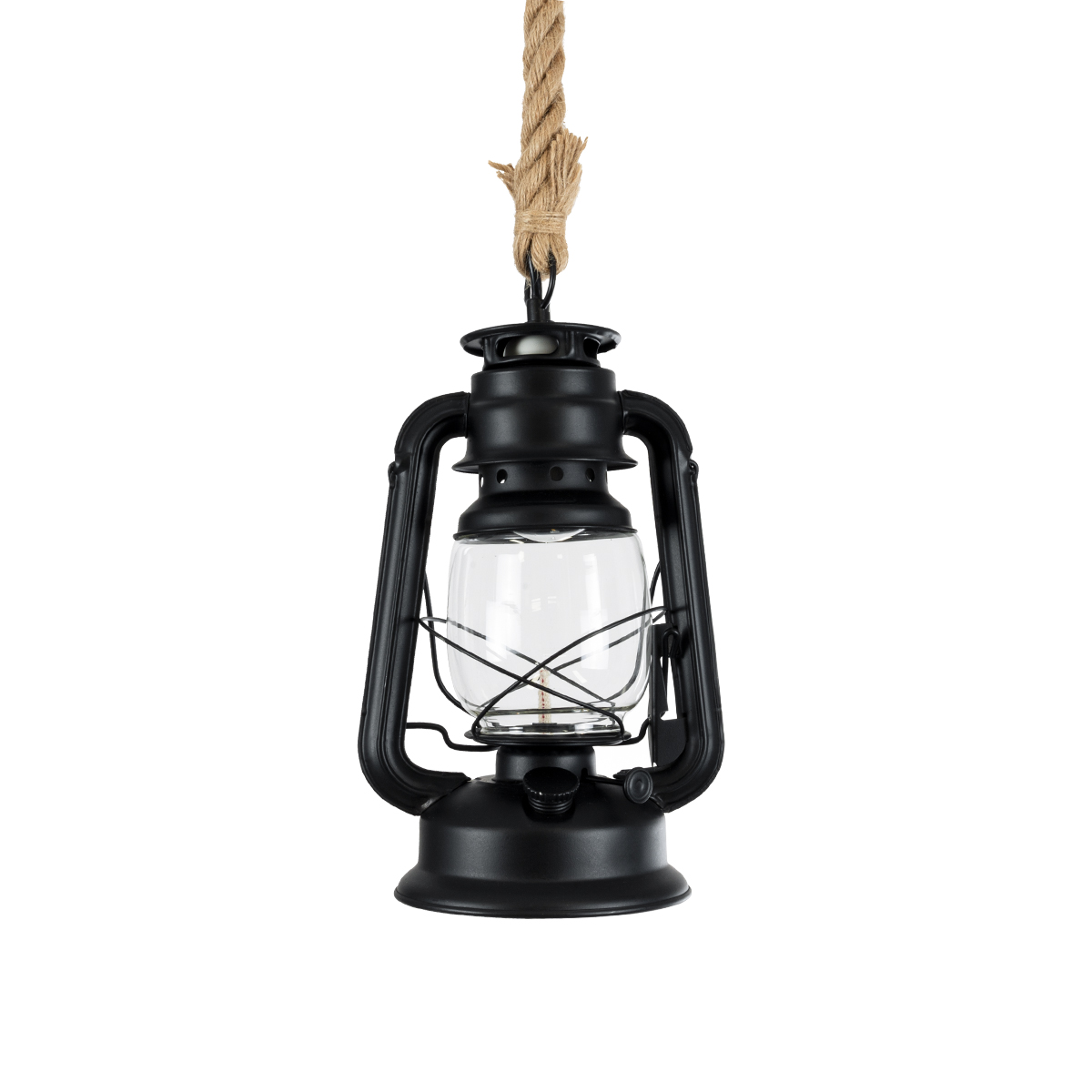 LEDTM® BARBAROSSA 01704 Vintage Κρεμαστό Φωτιστικό Οροφής με Ντουί 1 x E27 AC 220-240V IP20 - Μαύρο - Μ18 x Π18 x Υ28cm - Image 2