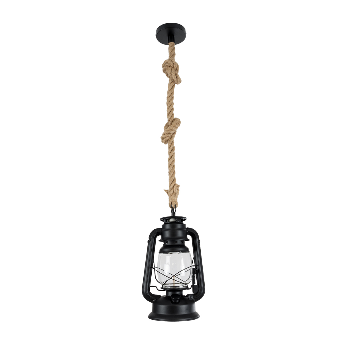 LEDTM® BARBAROSSA 01704 Vintage Κρεμαστό Φωτιστικό Οροφής με Ντουί 1 x E27 AC 220-240V IP20 - Μαύρο - Μ18 x Π18 x Υ28cm - Image 4