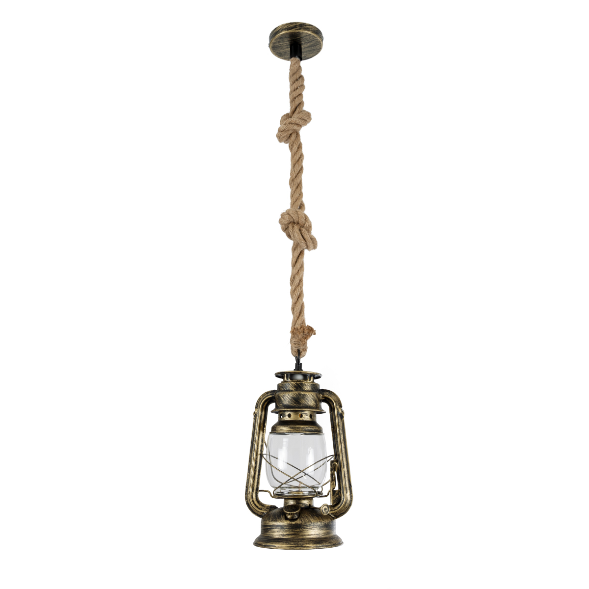 LEDTM® BARBAROSSA 01705 Vintage Κρεμαστό Φωτιστικό Οροφής με Ντουί 1 x E27 AC 220-240V IP20 - Μπρούτζινο - Μ18 x Π18 x Υ28cm - Image 4
