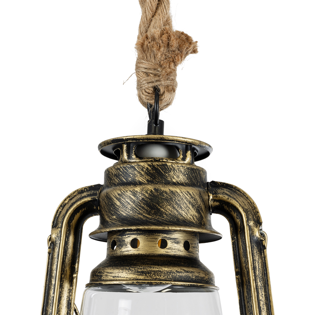 LEDTM® BARBAROSSA 01705 Vintage Κρεμαστό Φωτιστικό Οροφής με Ντουί 1 x E27 AC 220-240V IP20 - Μπρούτζινο - Μ18 x Π18 x Υ28cm - Image 7