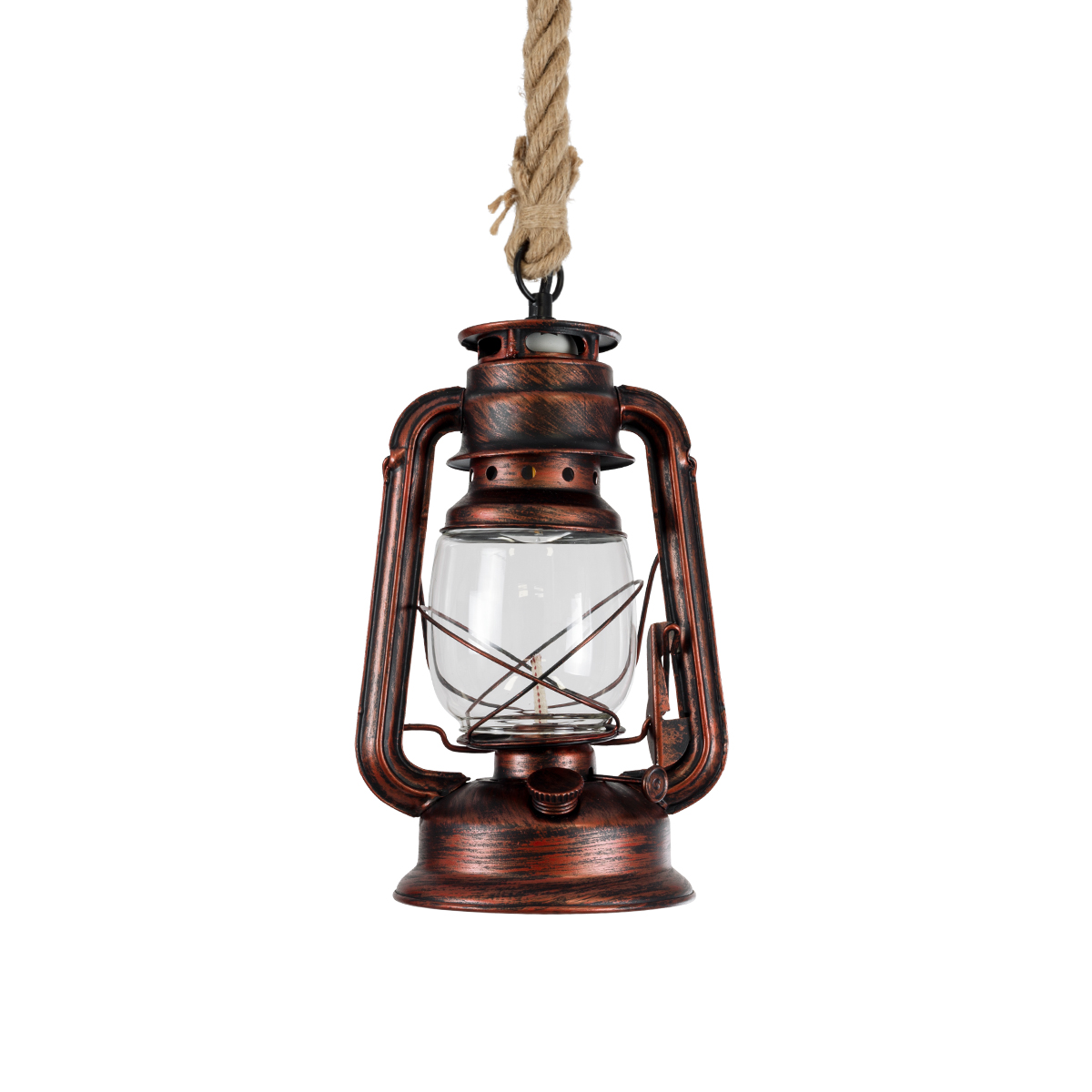 LEDTM® BARBAROSSA 01707 Vintage Κρεμαστό Φωτιστικό Οροφής με Ντουί 1 x E27 AC 220-240V IP20 - Χάλκινο - Μ18 x Π18 x Υ28cm - Image 2