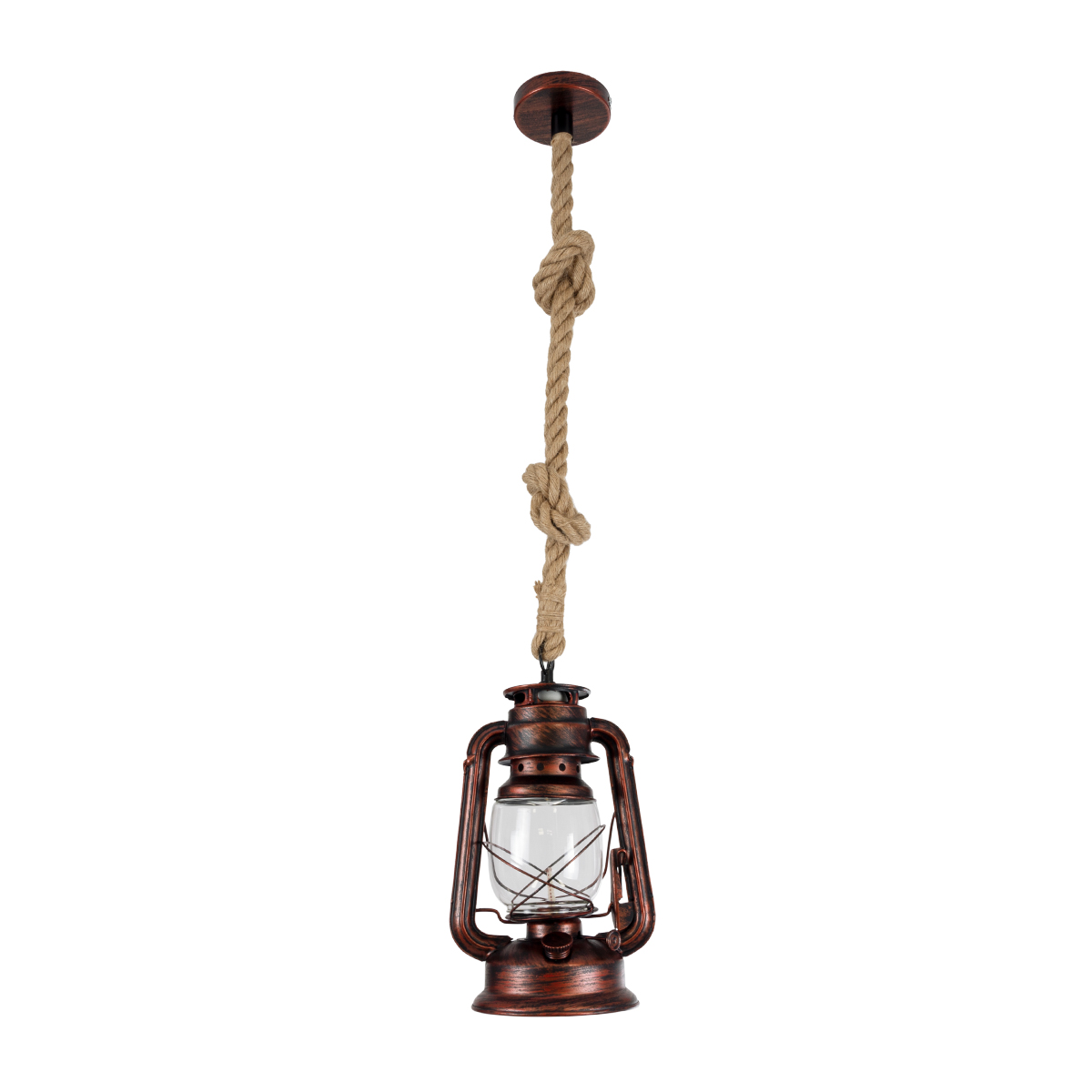 LEDTM® BARBAROSSA 01707 Vintage Κρεμαστό Φωτιστικό Οροφής με Ντουί 1 x E27 AC 220-240V IP20 - Χάλκινο - Μ18 x Π18 x Υ28cm - Image 4