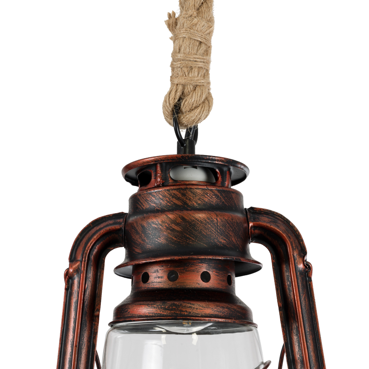 LEDTM® BARBAROSSA 01707 Vintage Κρεμαστό Φωτιστικό Οροφής με Ντουί 1 x E27 AC 220-240V IP20 - Χάλκινο - Μ18 x Π18 x Υ28cm - Image 7
