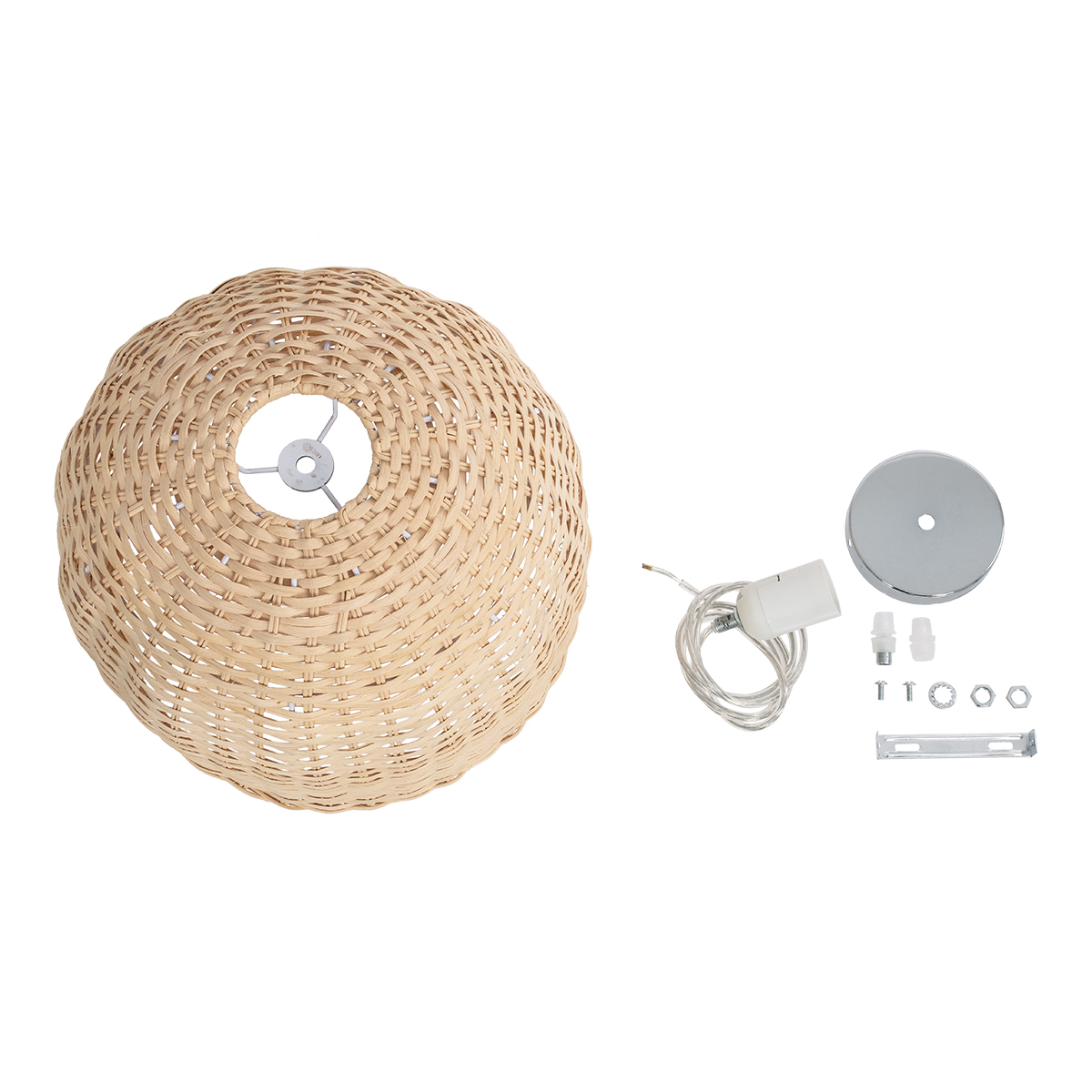 LEDTM® BERMUDA 01708 Boho Κρεμαστό Φωτιστικό Οροφής με Ντουί 1 x E27 AC 220-240V IP20 - Μπεζ - Μ31 x Π31 x Y22cm - Image 10