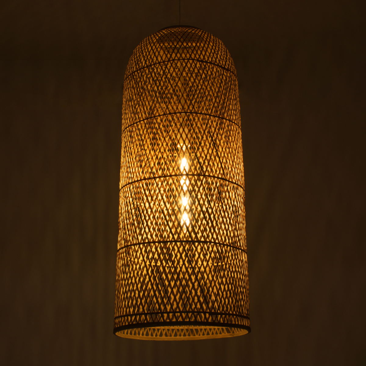 LEDTM® CALERO 01712 Boho Κρεμαστό Φωτιστικό Οροφής με Ντουί 1 x E27 AC 220-240V IP20 - Μπεζ - Μ40 x Π40 x Υ90cm - Image 3