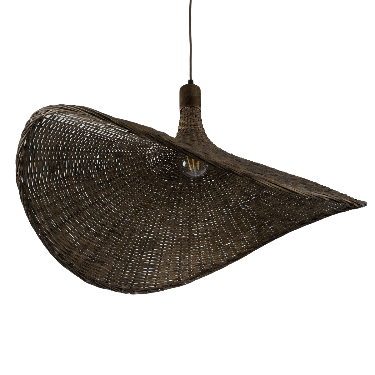 LEDTM® CUBA 01722 Boho Κρεμαστό Φωτιστικό Οροφής με Ντουί 1 x E27 AC 220-240V IP20 - Καφέ - Μ63 x Π63 x Υ32cm - Image 6