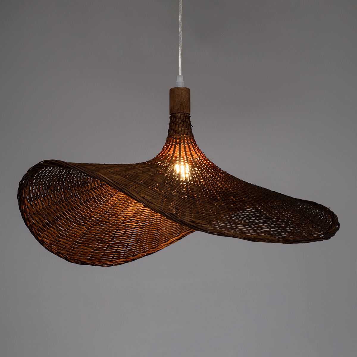 LEDTM® CUBA 01722 Boho Κρεμαστό Φωτιστικό Οροφής με Ντουί 1 x E27 AC 220-240V IP20 - Καφέ - Μ63 x Π63 x Υ32cm - Image 3