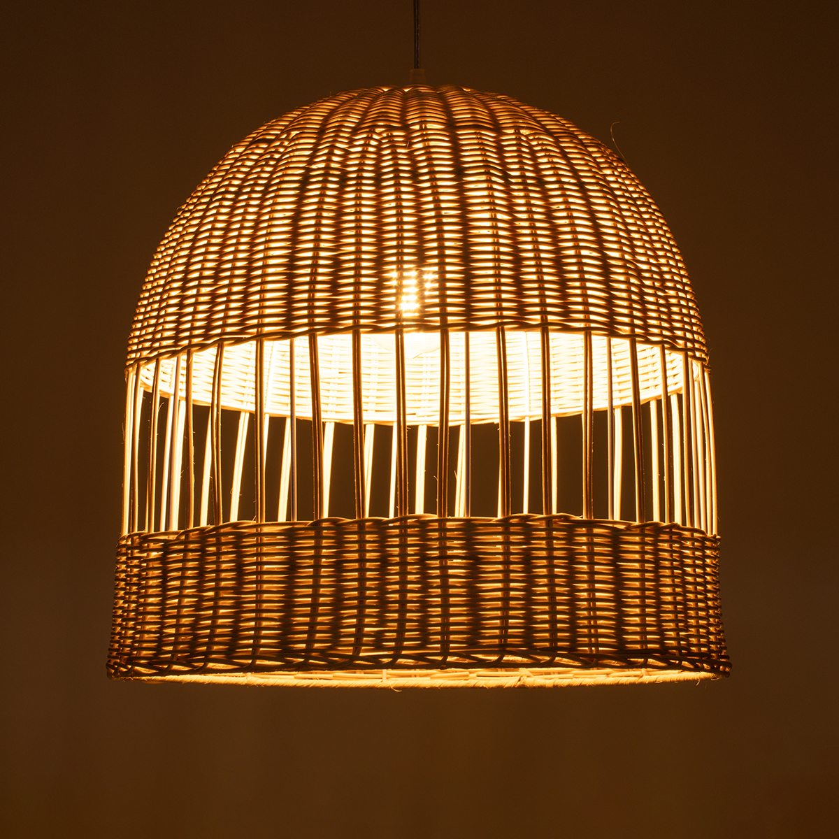 LEDTM® LUCIA 01725 Boho Κρεμαστό Φωτιστικό Οροφής με Ντουί 1 x E27 AC 220-240V IP20 - Μπεζ - Μ40 x Π40 x Y34cm - Image 3