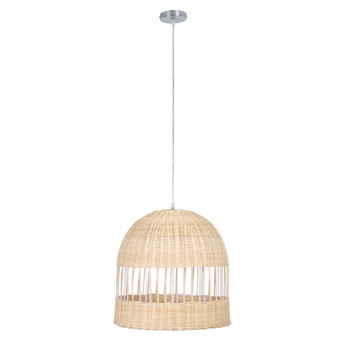 LEDTM® LUCIA 01725 Boho Κρεμαστό Φωτιστικό Οροφής με Ντουί 1 x E27 AC 220-240V IP20 - Μπεζ - Μ40 x Π40 x Y34cm - Image 4