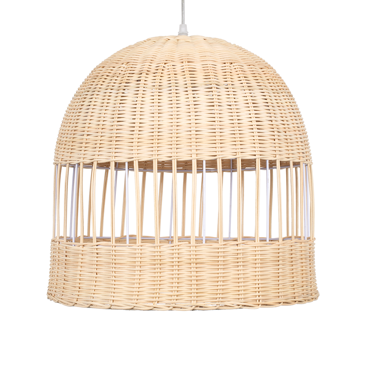 LEDTM® LUCIA 01725 Boho Κρεμαστό Φωτιστικό Οροφής με Ντουί 1 x E27 AC 220-240V IP20 - Μπεζ - Μ40 x Π40 x Y34cm - Image 5