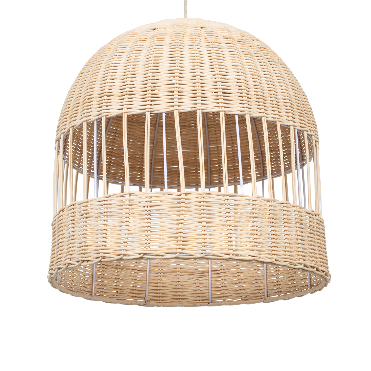 LEDTM® LUCIA 01725 Boho Κρεμαστό Φωτιστικό Οροφής με Ντουί 1 x E27 AC 220-240V IP20 - Μπεζ - Μ40 x Π40 x Y34cm - Image 6