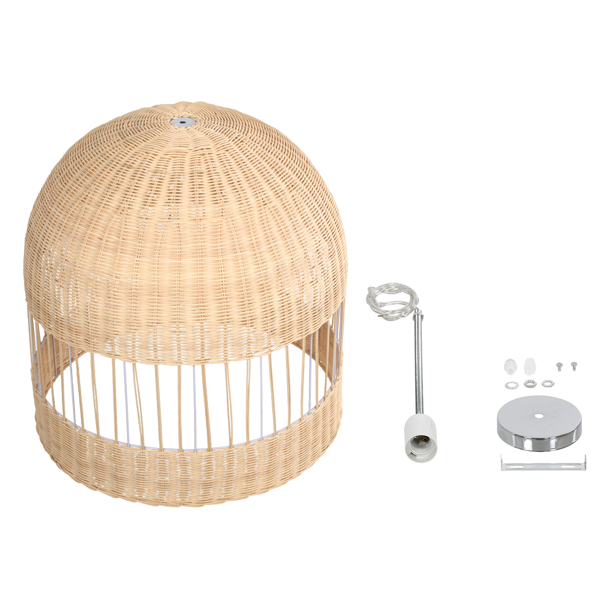 LEDTM® LUCIA 01726 Boho Κρεμαστό Φωτιστικό Οροφής με Ντουί 1 x E27 AC 220-240V IP20 - Μπεζ - Μ60 x Π60 x Y60cm - Image 11