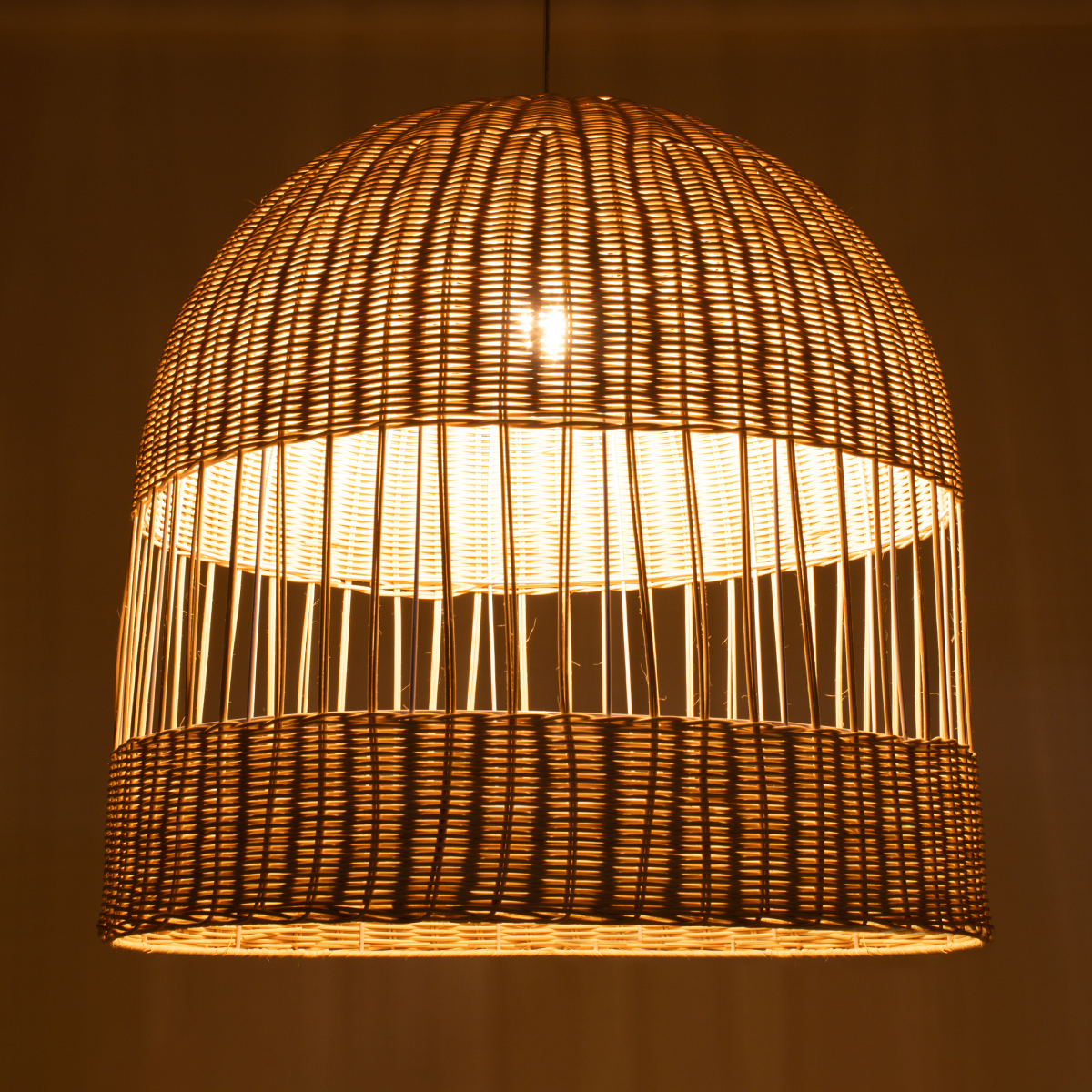 LEDTM® LUCIA 01726 Boho Κρεμαστό Φωτιστικό Οροφής με Ντουί 1 x E27 AC 220-240V IP20 - Μπεζ - Μ60 x Π60 x Y60cm - Image 3