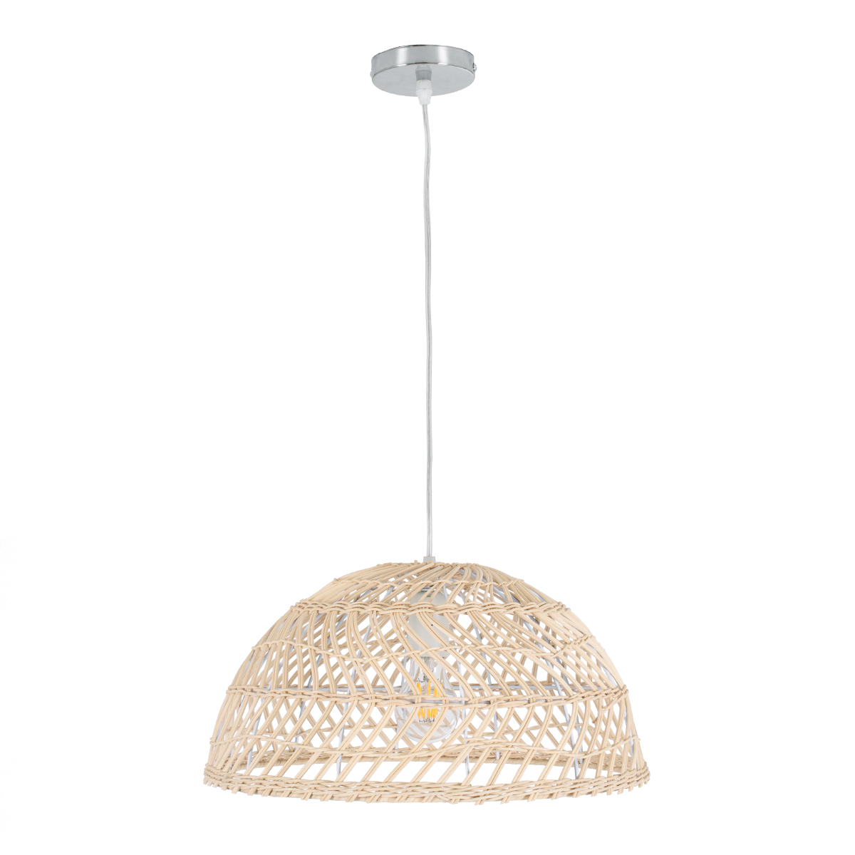 LEDTM® COMORES 01727 Boho Κρεμαστό Φωτιστικό Οροφής με Ντουί 1 x E27 AC 220-240V IP20 - Μπεζ - Μ40 x Π40 x Y20cm - Image 4