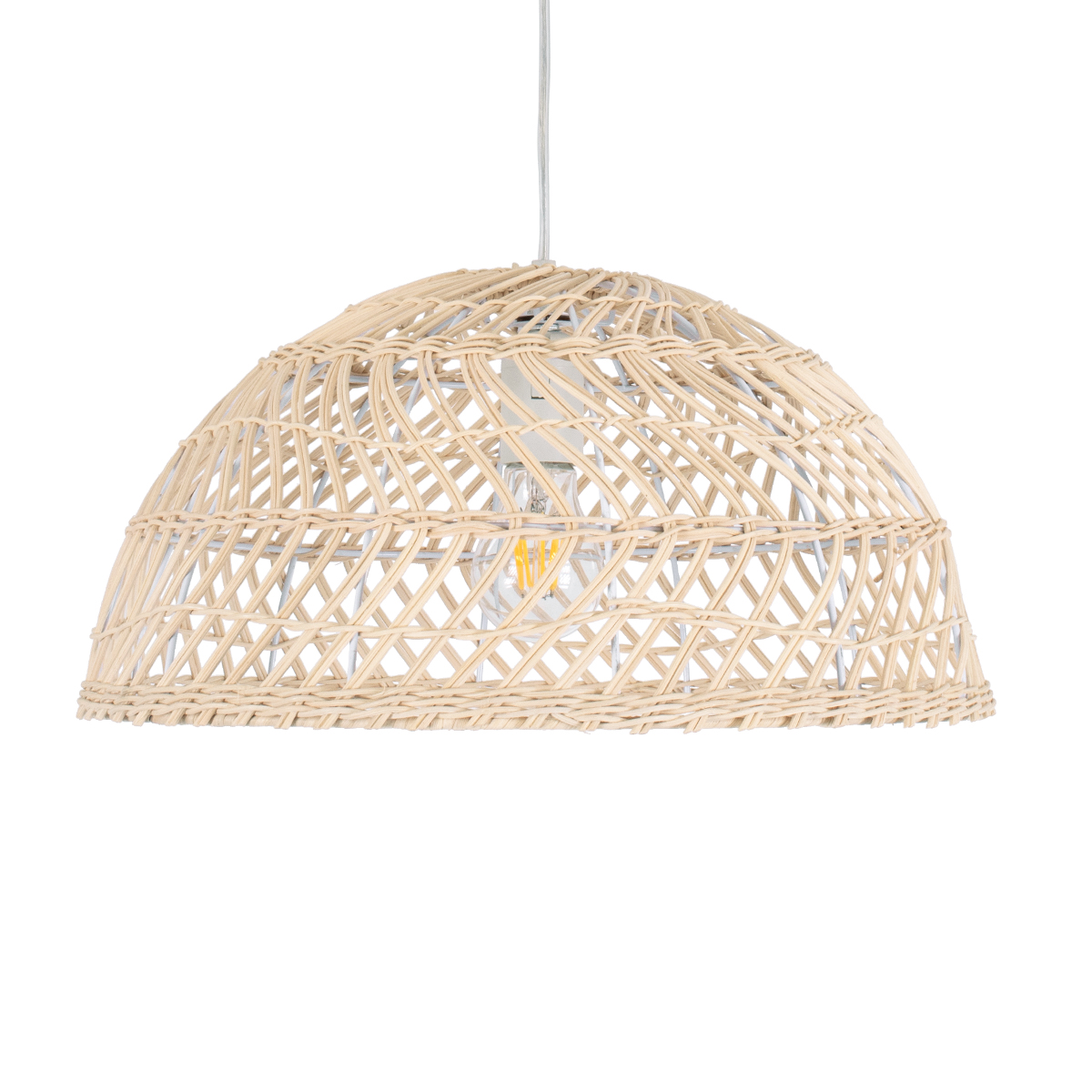 LEDTM® COMORES 01727 Boho Κρεμαστό Φωτιστικό Οροφής με Ντουί 1 x E27 AC 220-240V IP20 - Μπεζ - Μ40 x Π40 x Y20cm - Image 5
