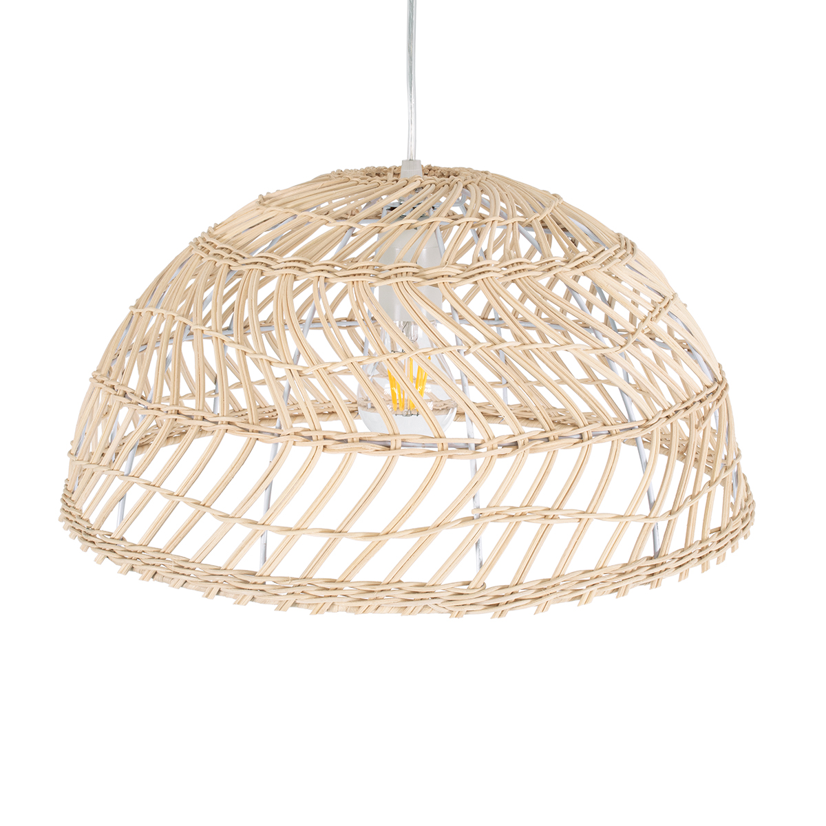 LEDTM® COMORES 01727 Boho Κρεμαστό Φωτιστικό Οροφής με Ντουί 1 x E27 AC 220-240V IP20 - Μπεζ - Μ40 x Π40 x Y20cm - Image 7