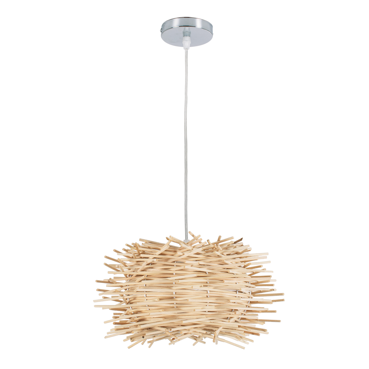 LEDTM® MINORCA 01729 Boho Κρεμαστό Φωτιστικό Οροφής με Ντουί 1 x E27 AC 220-240V IP20 - Μπεζ - Μ30 x Π30 x Υ18cm - Image 4