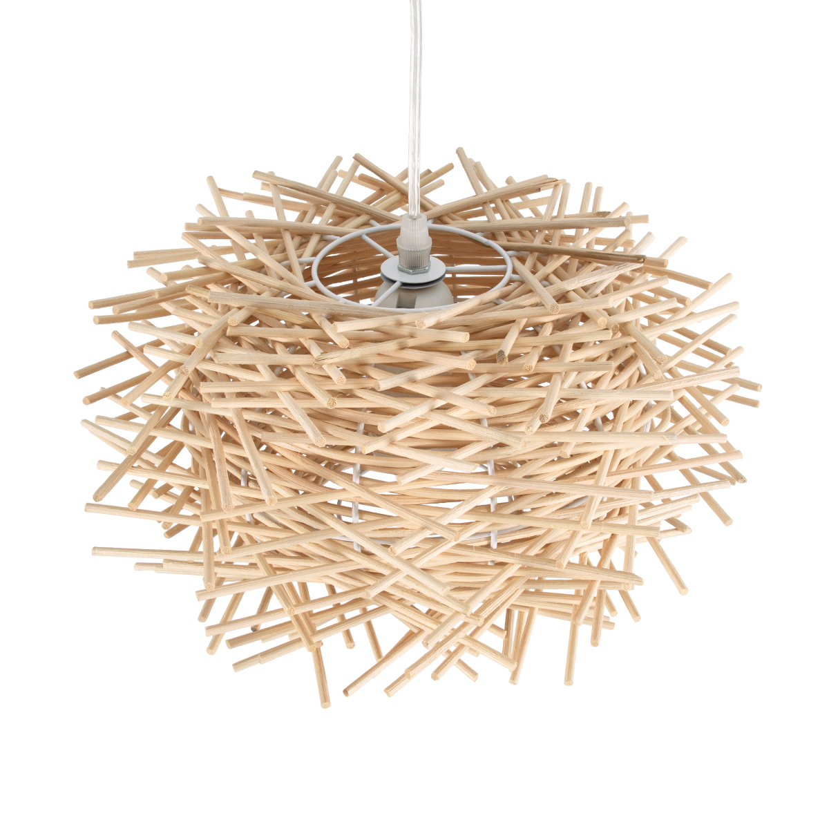 LEDTM® MINORCA 01729 Boho Κρεμαστό Φωτιστικό Οροφής με Ντουί 1 x E27 AC 220-240V IP20 - Μπεζ - Μ30 x Π30 x Υ18cm - Image 7