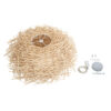 LEDTM® MINORCA 01731 Boho Κρεμαστό Φωτιστικό Οροφής με Ντουί 1 x E27 AC 220-240V IP20 - Μπεζ - Μ60 x Π60 x Y35cm - Image 11