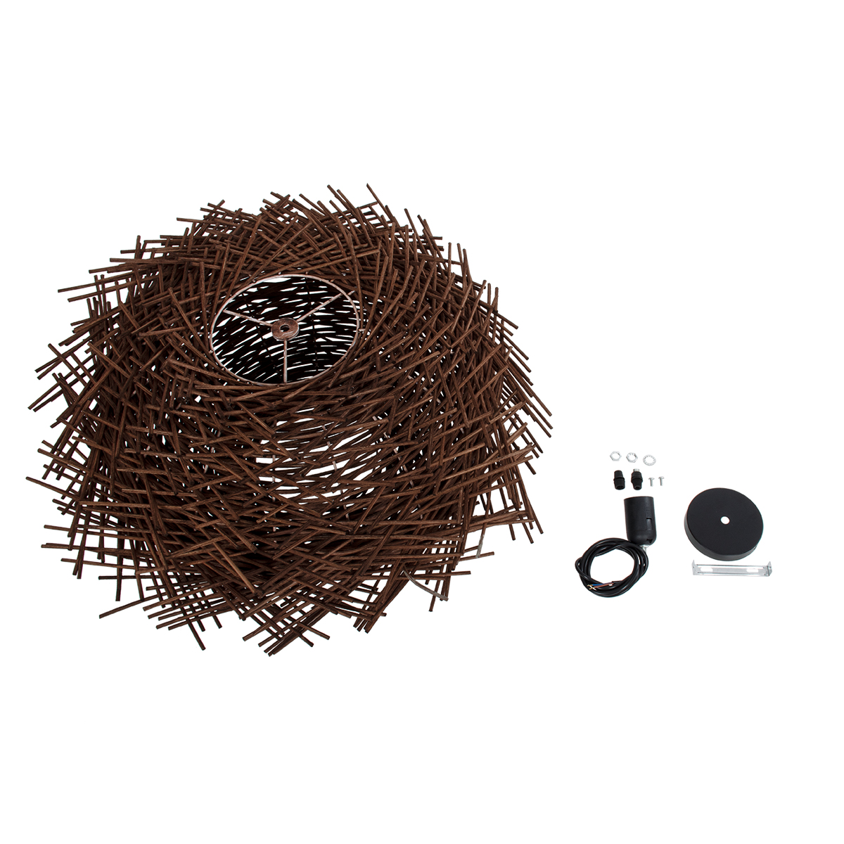 LEDTM® MINORCA 01734 Boho Κρεμαστό Φωτιστικό Οροφής με Ντουί 1 x E27 AC 220-240V IP20 - Καφέ - Μ60 x Π60 x Y35cm - Image 11