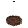 LEDTM® MINORCA 01734 Boho Κρεμαστό Φωτιστικό Οροφής με Ντουί 1 x E27 AC 220-240V IP20 - Καφέ - Μ60 x Π60 x Y35cm - Image 4