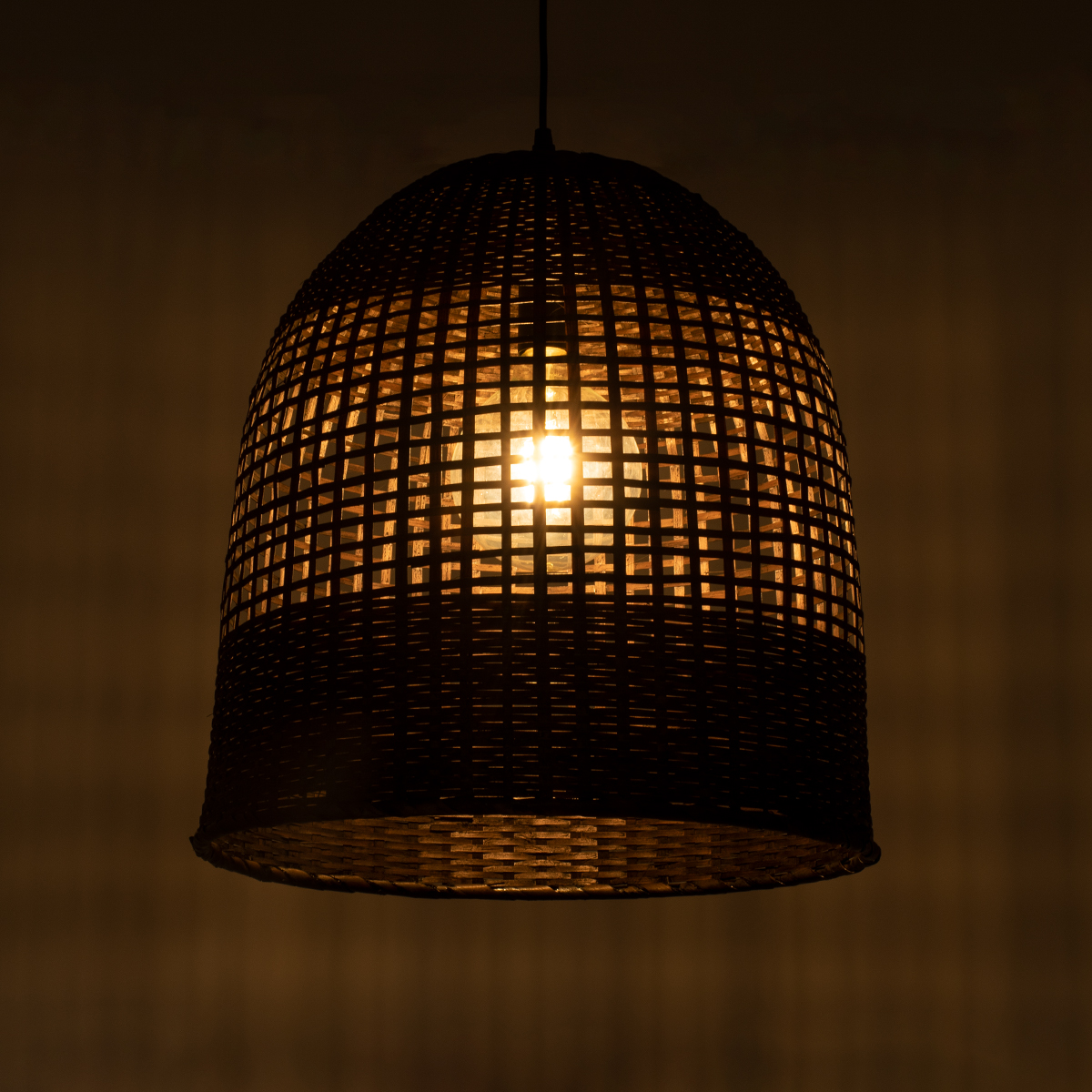 LEDTM® BORA-BORA 01736 Boho Κρεμαστό Φωτιστικό Οροφής με Ντουί 1 x E27 AC 220-240V IP20 - Καφέ - Μ42 x Π42 x Y44cm - Image 3