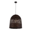 LEDTM® BORA-BORA 01736 Boho Κρεμαστό Φωτιστικό Οροφής με Ντουί 1 x E27 AC 220-240V IP20 - Καφέ - Μ42 x Π42 x Y44cm - Image 4