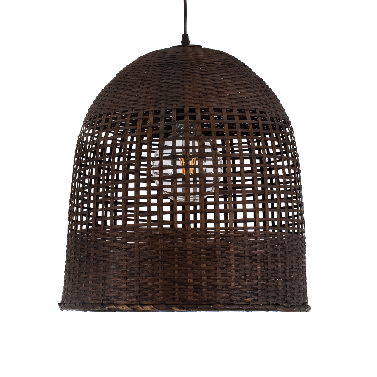 LEDTM® BORA-BORA 01736 Boho Κρεμαστό Φωτιστικό Οροφής με Ντουί 1 x E27 AC 220-240V IP20 - Καφέ - Μ42 x Π42 x Y44cm - Image 5