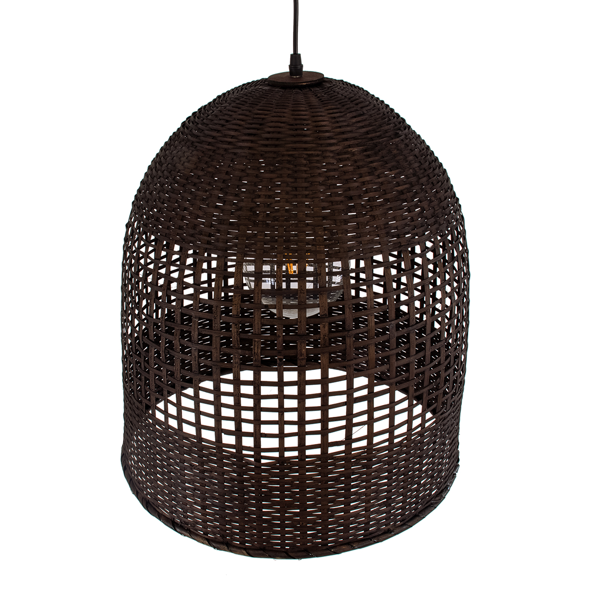 LEDTM® BORA-BORA 01736 Boho Κρεμαστό Φωτιστικό Οροφής με Ντουί 1 x E27 AC 220-240V IP20 - Καφέ - Μ42 x Π42 x Y44cm - Image 7