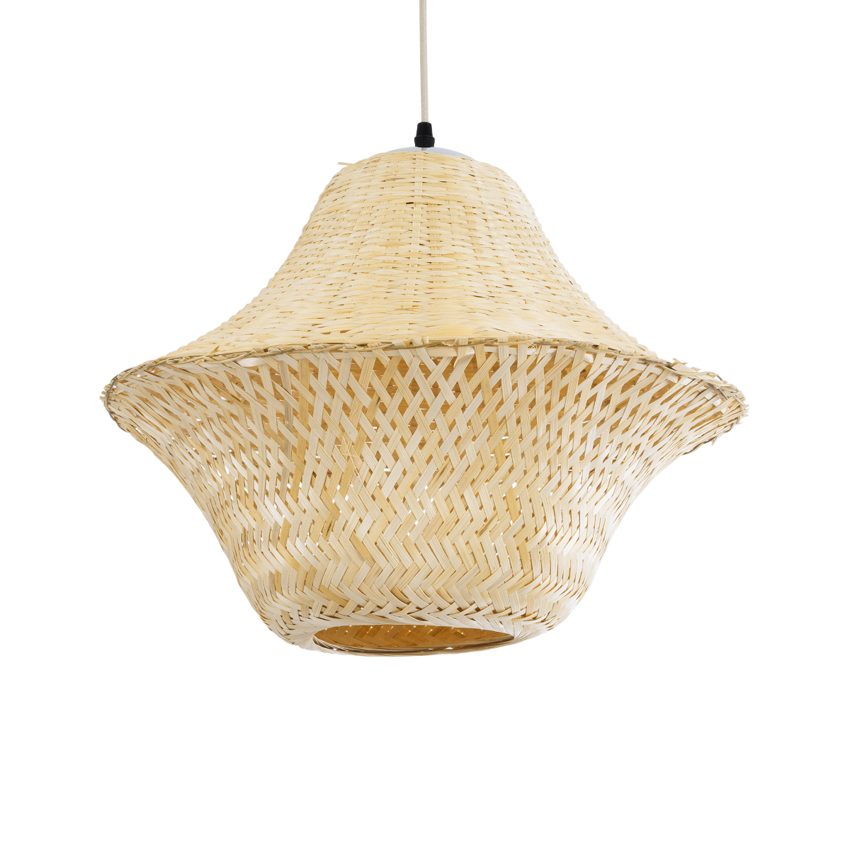 LEDTM® JUNIPER 01737 Boho Κρεμαστό Φωτιστικό Οροφής με Ντουί 1 x E27 AC 220-240V IP20 - Μπεζ - Μ45 x Π45 x Υ40cm - Image 2