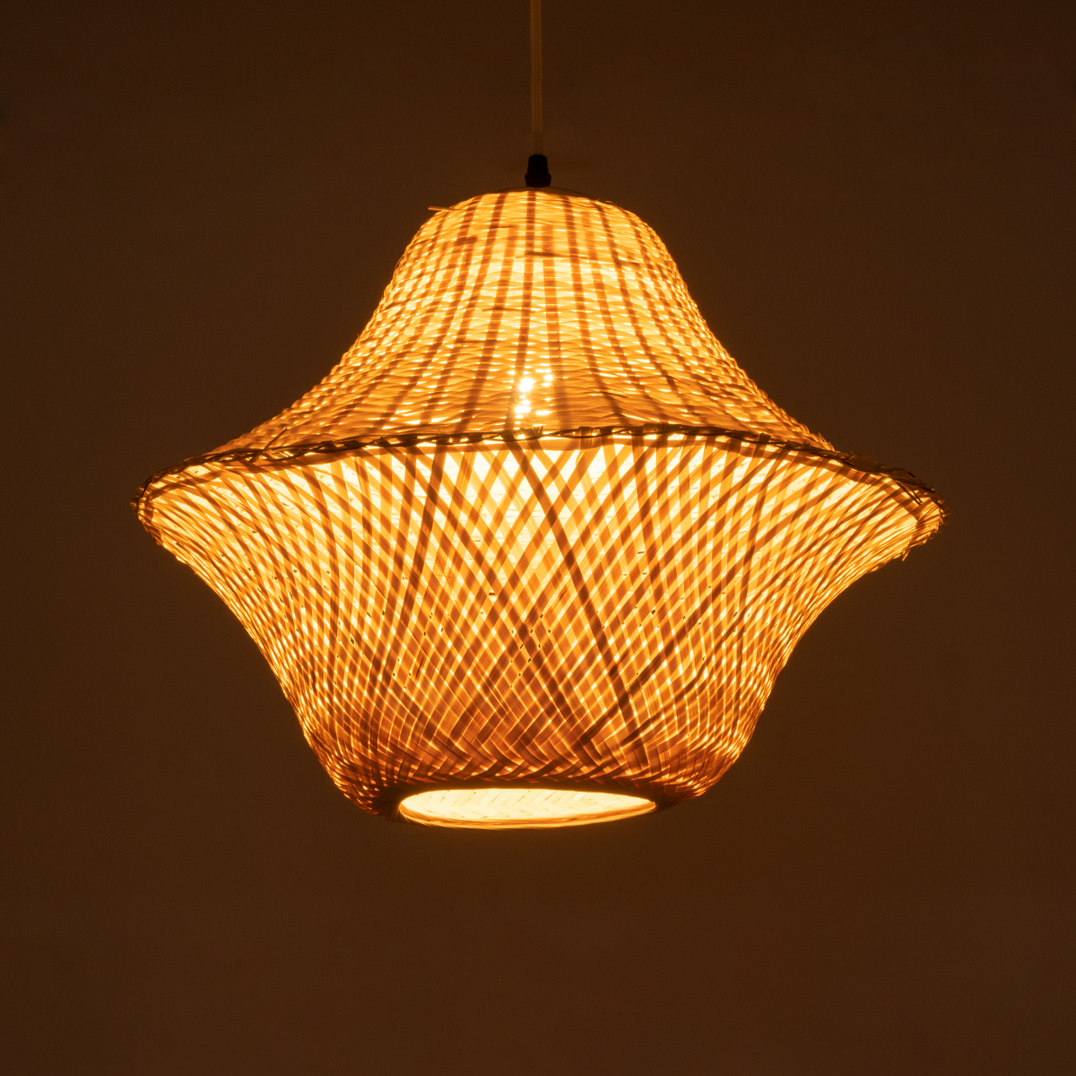 LEDTM® JUNIPER 01737 Boho Κρεμαστό Φωτιστικό Οροφής με Ντουί 1 x E27 AC 220-240V IP20 - Μπεζ - Μ45 x Π45 x Υ40cm - Image 3