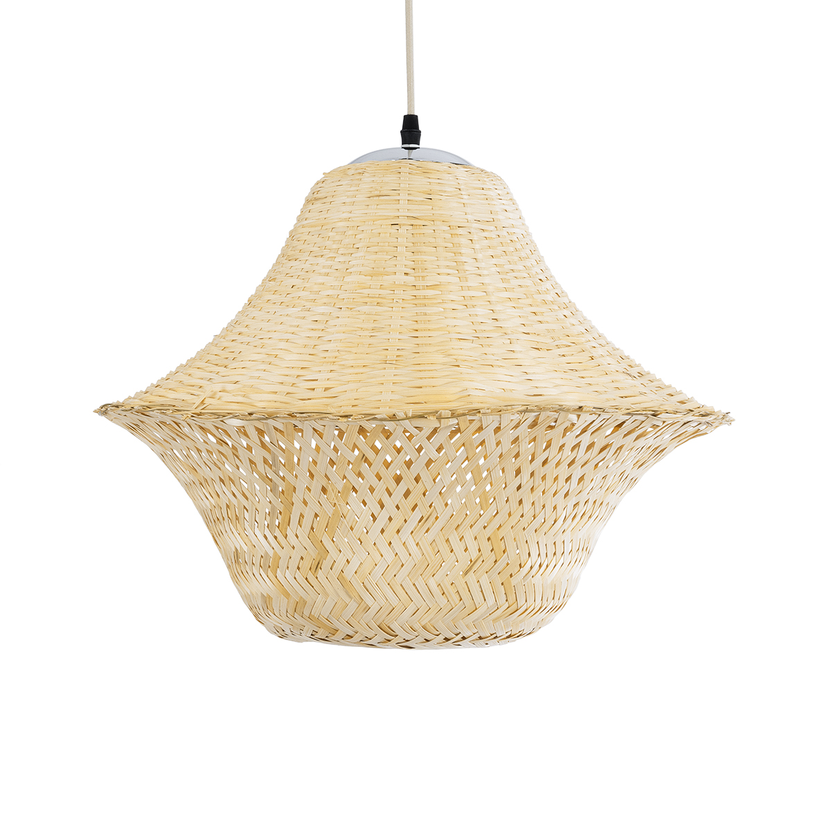 LEDTM® JUNIPER 01737 Boho Κρεμαστό Φωτιστικό Οροφής με Ντουί 1 x E27 AC 220-240V IP20 - Μπεζ - Μ45 x Π45 x Υ40cm - Image 5