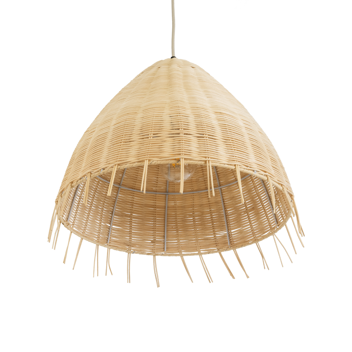 LEDTM® AQUATIC 01742 Boho Κρεμαστό Φωτιστικό Οροφής με Ντουί 1 x E27 AC 220-240V IP20 - Μπεζ - Μ40 x Π40 x Υ36cm - Image 6