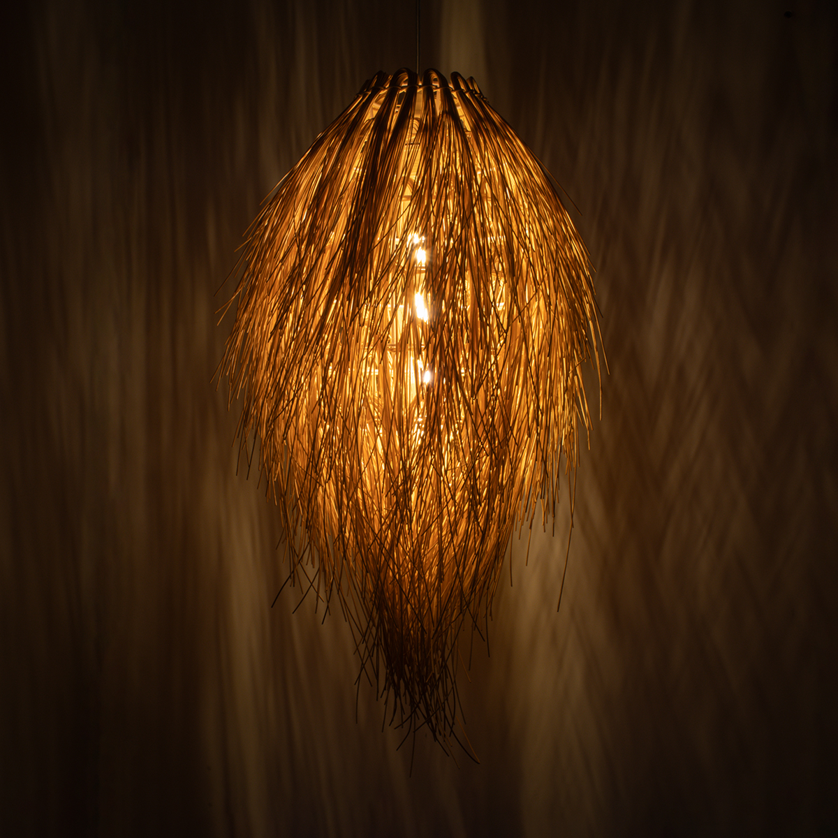 LEDTM® ARCHIPELAGO 01747 Boho Κρεμαστό Φωτιστικό Οροφής με Ντουί 1 x E27 AC 220-240V IP20 - Μπεζ - Μ30 x Π30 x Υ63cm - Image 3