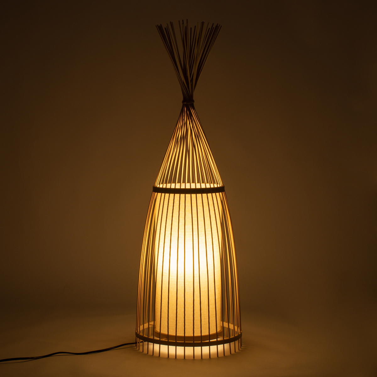 LEDTM® AZORES 01753 Boho Επιδαπέδιο Φωτιστικό με Ντουί 1 x E27 AC 220-240V IP20 - Μπεζ - Μ30 x Π30 x Υ90cm - Image 3