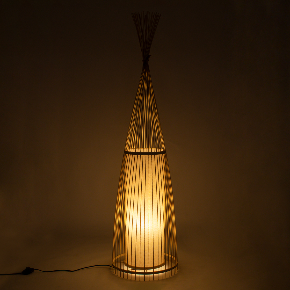 LEDTM® AZORES 01755 Boho Επιδαπέδιο Φωτιστικό με Ντουί 1 x E27 AC 220-240V IP20 - Μπεζ - Μ40 x Π40 x Υ150cm - Image 3