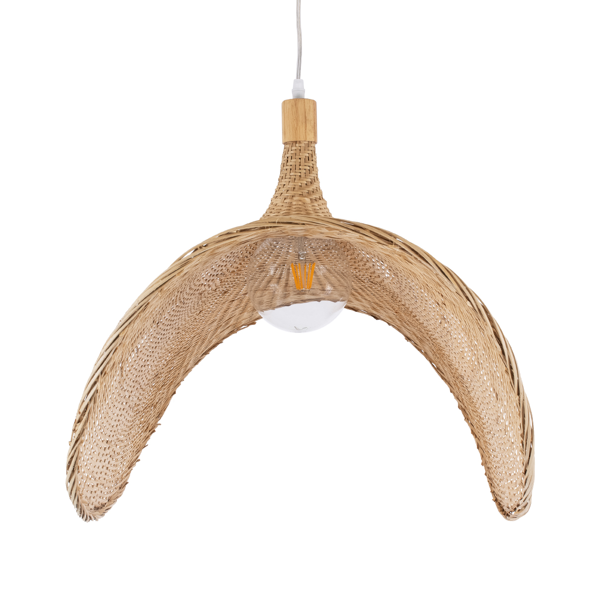 LEDTM® CUBA 01767 Boho Κρεμαστό Φωτιστικό Οροφής με Ντουί 1 x E27 AC 220-240V IP20 - Μπεζ - Μ80 x Π80 x Υ49cm - Image 9