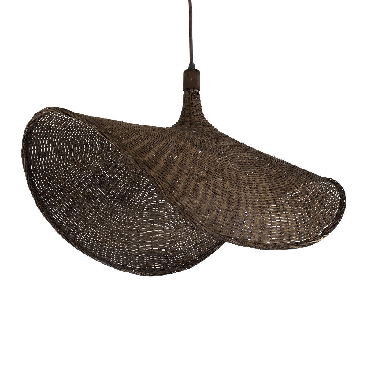 LEDTM® CUBA 01768 Boho Κρεμαστό Φωτιστικό Οροφής με Ντουί 1 x E27 AC 220-240V IP20 - Καφέ - Μ80 x Π80 x Υ49cm - Image 2