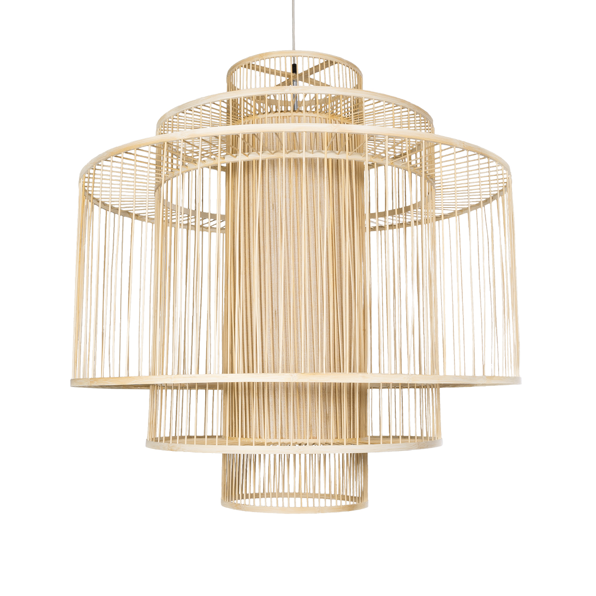 LEDTM® HIBISCUS 01780 Boho Κρεμαστό Φωτιστικό Οροφής με Ντουί 1 x E27 AC 220-240V IP20 - Μπεζ - Μ100 x Π100 x Y100cm - Image 2
