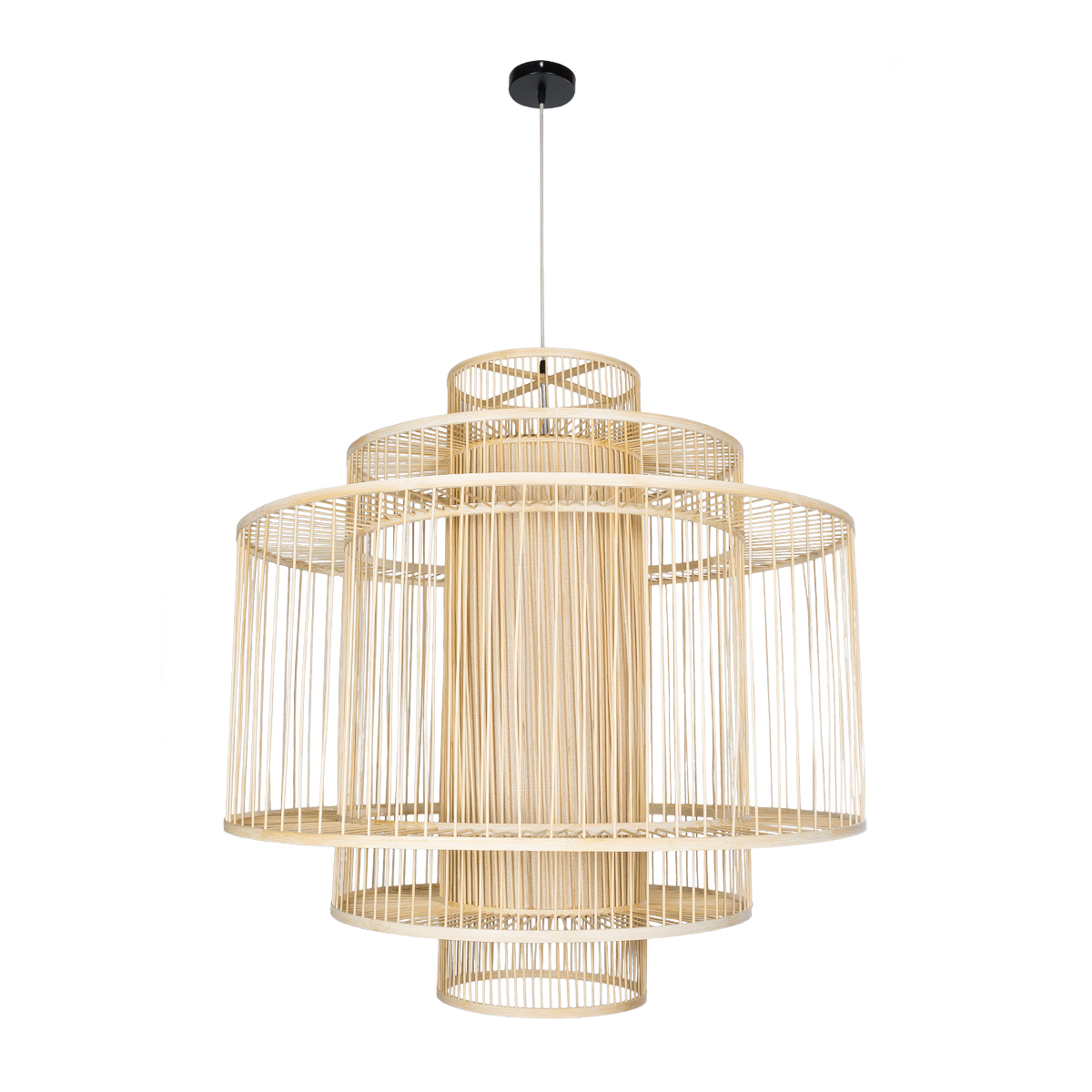LEDTM® HIBISCUS 01780 Boho Κρεμαστό Φωτιστικό Οροφής με Ντουί 1 x E27 AC 220-240V IP20 - Μπεζ - Μ100 x Π100 x Y100cm - Image 4