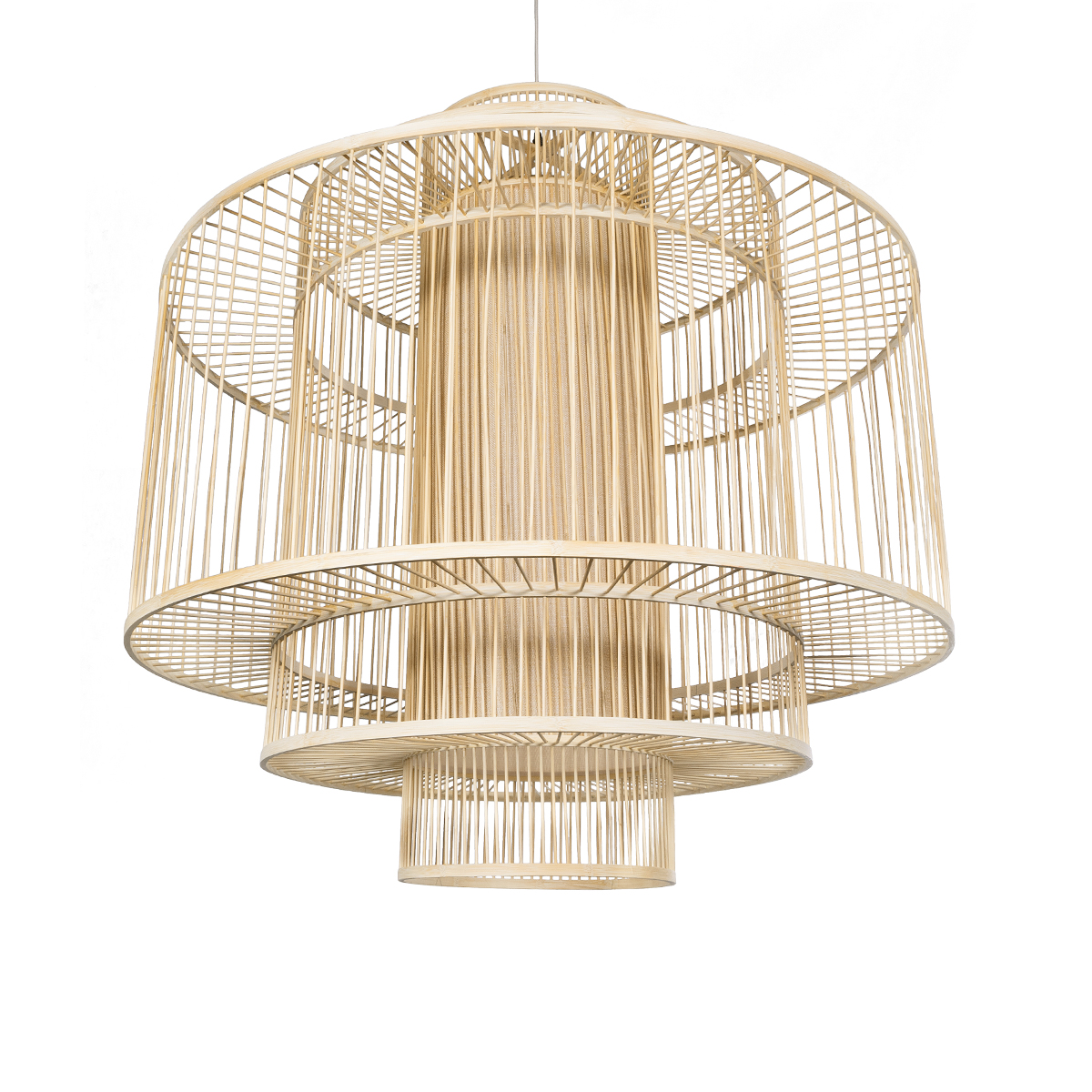 LEDTM® HIBISCUS 01780 Boho Κρεμαστό Φωτιστικό Οροφής με Ντουί 1 x E27 AC 220-240V IP20 - Μπεζ - Μ100 x Π100 x Y100cm - Image 6