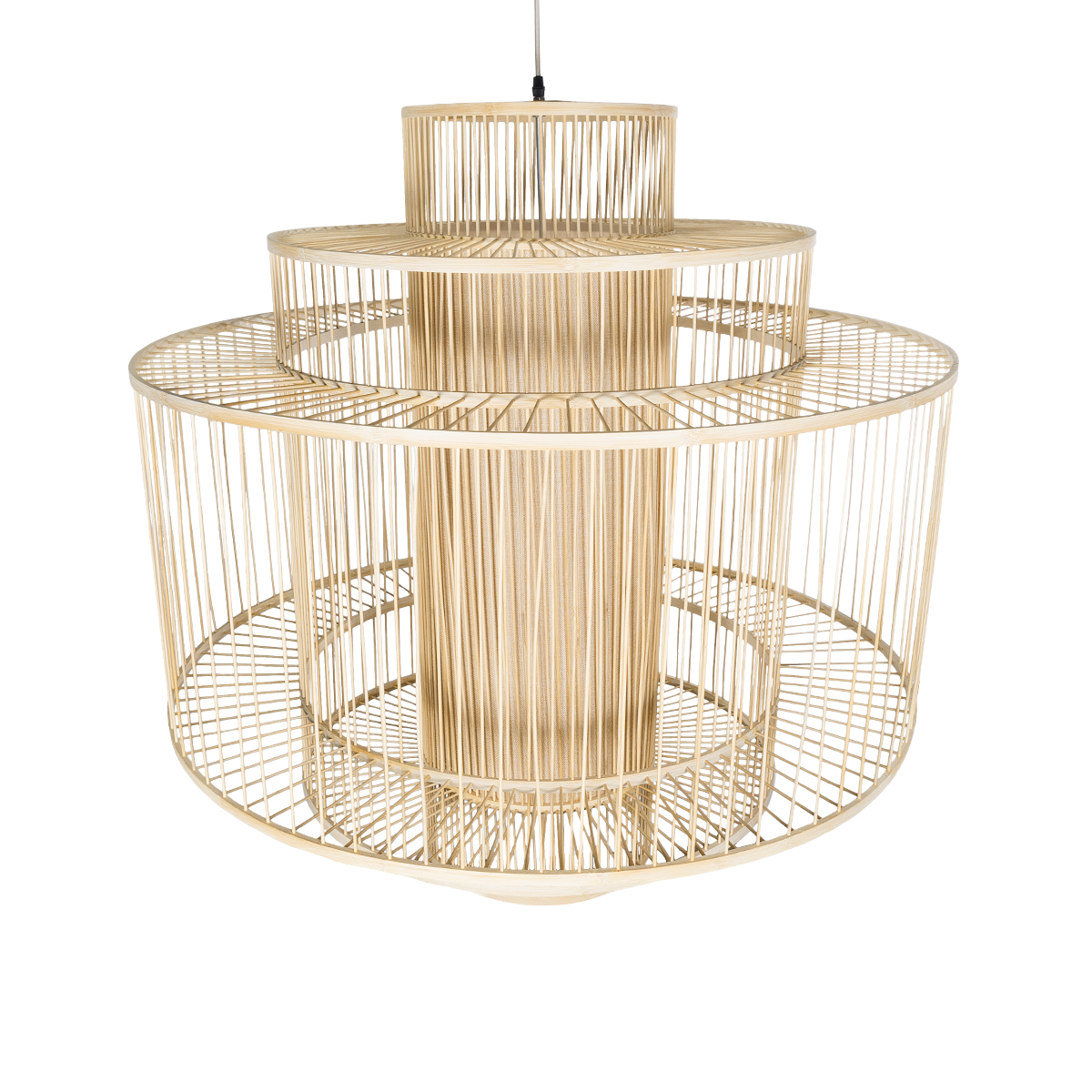 LEDTM® HIBISCUS 01780 Boho Κρεμαστό Φωτιστικό Οροφής με Ντουί 1 x E27 AC 220-240V IP20 - Μπεζ - Μ100 x Π100 x Y100cm - Image 7