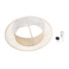 LEDTM® HIBISCUS 01782 Boho Κρεμαστό Φωτιστικό Οροφής με Ντουί 3 x E27 AC 220-240V IP20 - Μπεζ - Μ120 x Π120 x Y31cm - Image 11