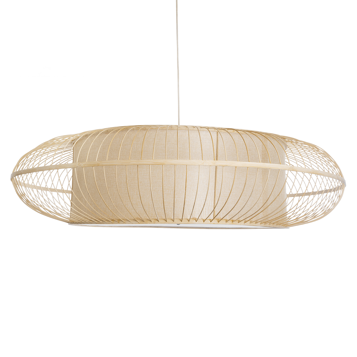 LEDTM® HIBISCUS 01782 Boho Κρεμαστό Φωτιστικό Οροφής με Ντουί 3 x E27 AC 220-240V IP20 - Μπεζ - Μ120 x Π120 x Y31cm - Image 5