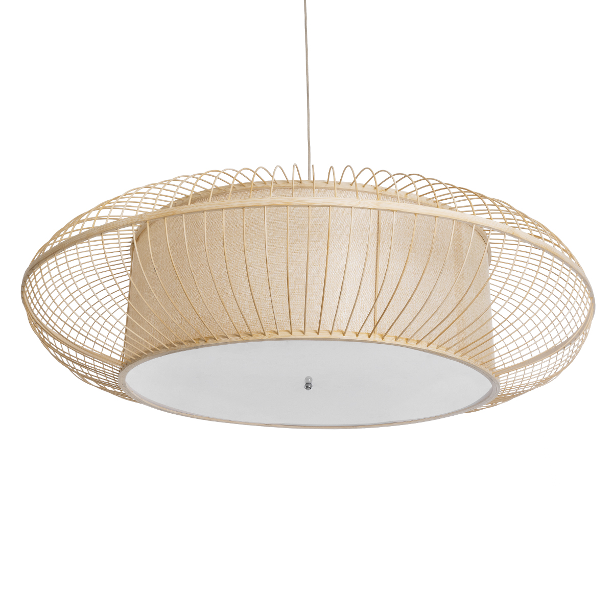 LEDTM® HIBISCUS 01782 Boho Κρεμαστό Φωτιστικό Οροφής με Ντουί 3 x E27 AC 220-240V IP20 - Μπεζ - Μ120 x Π120 x Y31cm - Image 6